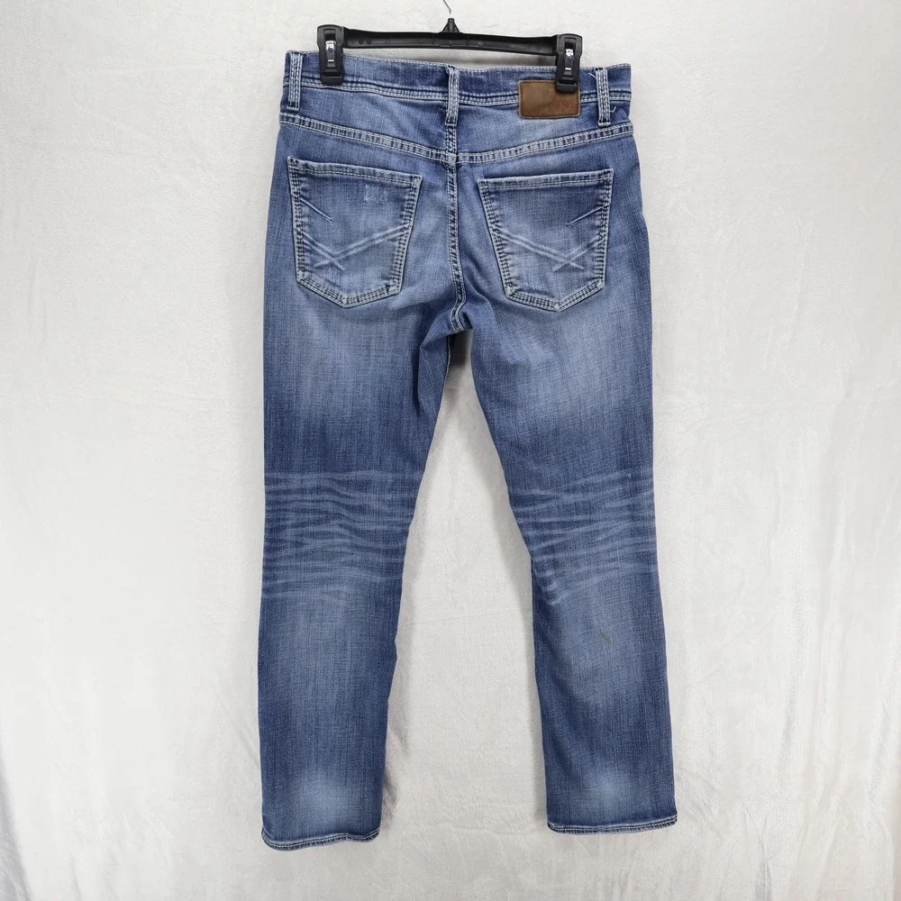 BKE Jake Straight Leg Mens Blue Denim Jeans Size 32R ABP1609